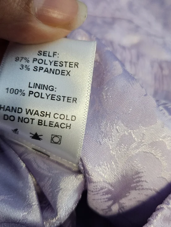 Dressed In Lala Lavender Purple Floral Satin Cargo Pants NWT - Picture 15 of 15